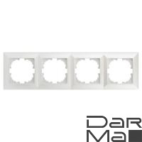 Рамка 4-постовая ЭРА Intro Solo перламутровый 4-504-06 Б0053997
