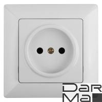 Розетка ЭРА Intro Solo 2P 16A 250V белый 4-201-01 Б0043305