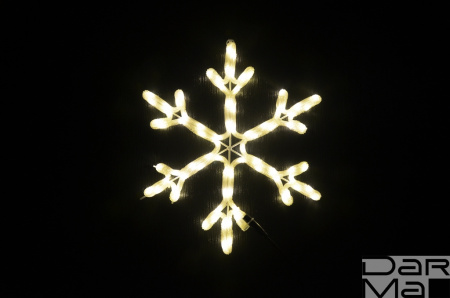 "LED-XM(FR)-2D-CK005-B-24""-WW Мотив Снежинка белый теплый"