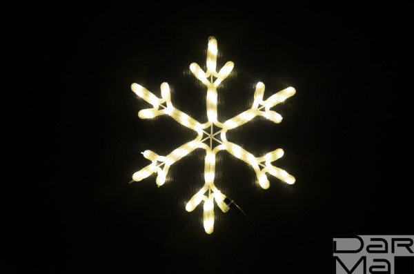 "LED-XM(FR)-2D-CK005-B-24""-WW Мотив Снежинка белый теплый"