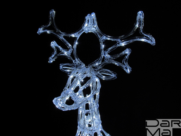 "LED-XM(IB)-RA018-24V-48""-W  Олень каркасный обвит акрилом 122*80*40"