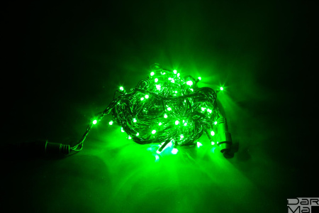 Гирлянда LED ""Стринг Лайт"", 10м Зеленая,8,8W, 100LED (шаг 10см ), соед. До 10 шт F-SL-010-G  "