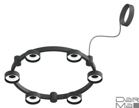 Корпус подвесной люстры Ambrella light DIY Spot Techno Ring SBK черный песок C9232