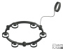 Корпус подвесной люстры Ambrella light DIY Spot Techno Ring SBK черный песок C9232