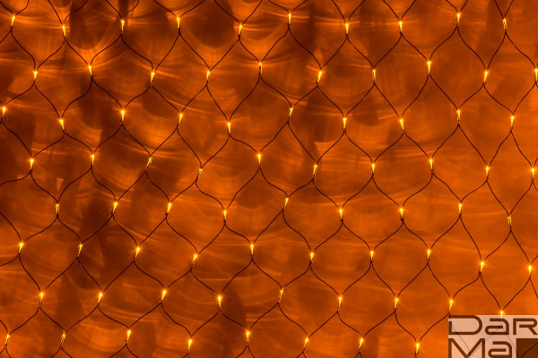 LED-SNL-288-2*2M-240V-Y/BL ЖЕЛТЫЕ LED на чернoм проводе, соединяемая