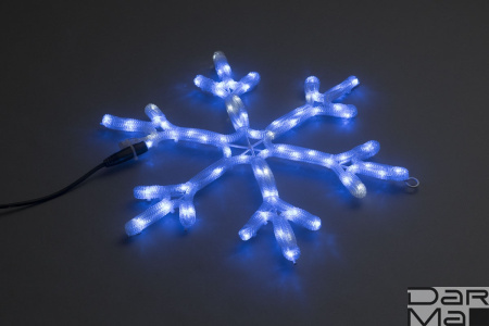 "LED-XM(FR)-2D-CK005-B-24""-F(W) Мотив Снежинка синий"