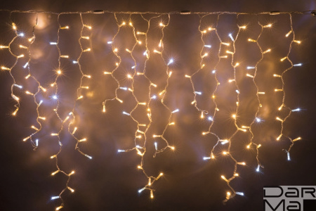 LED-PHICL-RB-5.6M*0.9M-240L-220V-F-WW/W Светодиодная Бахрома 5,6м*0,9м Флэш, цвет. белый теплый, бел