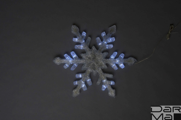 LED-XM(IC)-TR017-24V-W Снежинка Белая 58х58х2,5см с контроллером