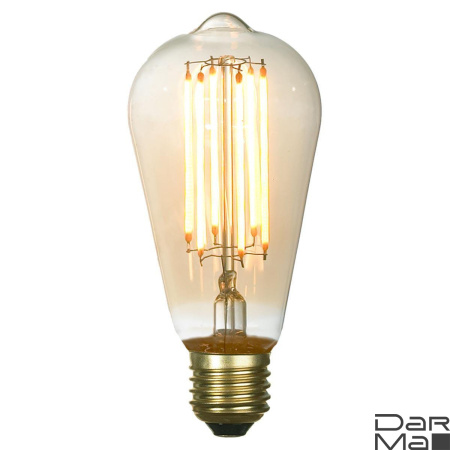 Лампа светодиодная Е27 6W 2200K янтарная GF-L-764