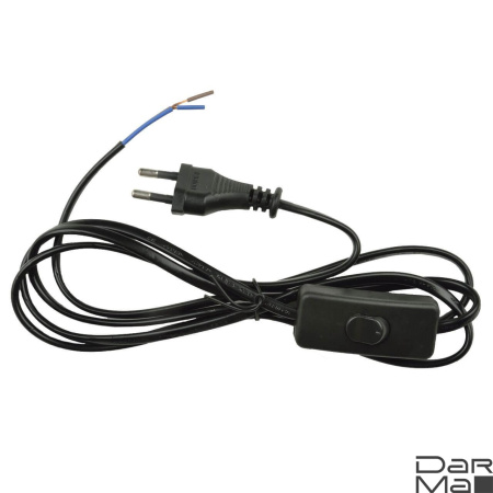 Шнур сетевой с вилкой и выключателем Uniel UCX-C10/02A-170 Black UL-00004429
