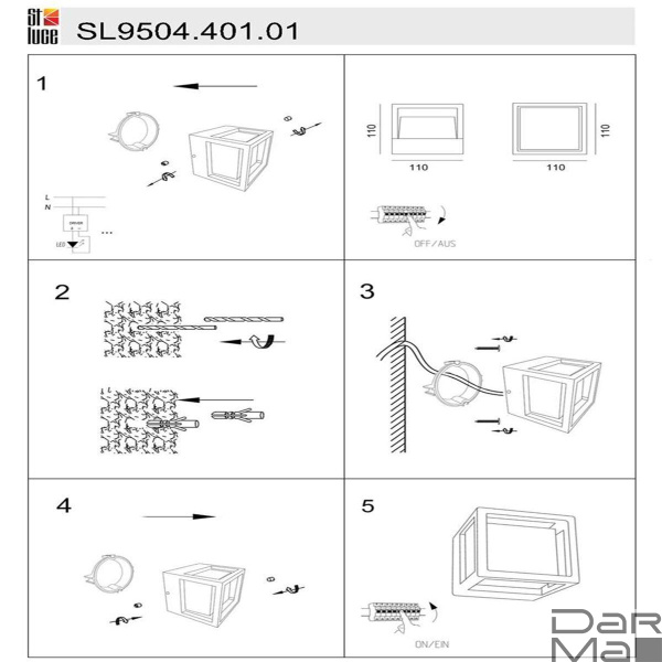 Уличный настенный светодиодный светильник ST Luce Alceno SL9504.401.01