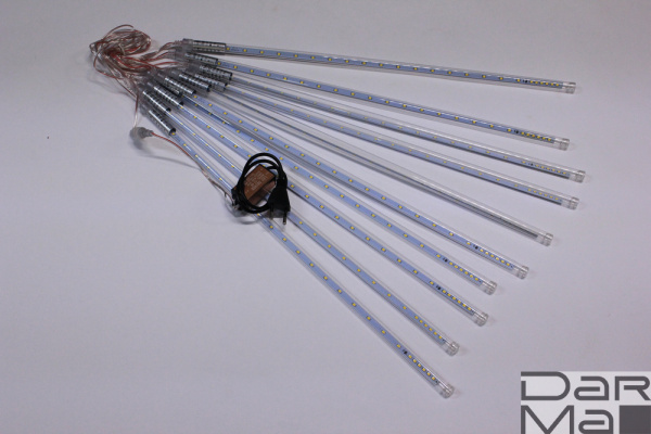 2021 Сосульки Трубки D12mm, 10шт 0,5М Синяя LED-PLM-SNOW-540SMD-0.5*4.5M-10-12V-B  не соединяемая