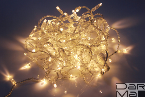 LED-PLS-100-10M-24V-WW/C-W/O, белый Т/прозр. провод, соед. (без шнура) С КОЛПАЧКОМ(НОВЫЙ КОННЕКТОР)