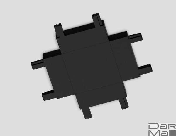 Коннектор X-образный Ambrella light Track System Magnetic Ultra Slim GV1127