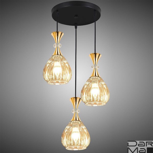 Подвесная люстра Reluce 09015-0.9-03 Amber