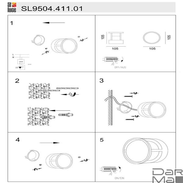Уличный настенный светодиодный светильник ST Luce Alceno SL9504.411.01