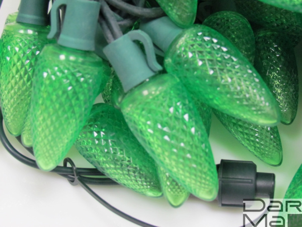 LED-PL-C9-8-G-220V-18-G, 20м, 96 LED, зелёный