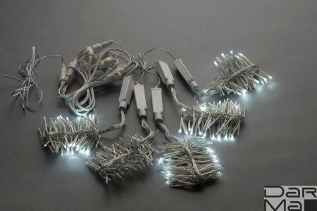 Капли 5шт 100см Бел. LED-PLG-SNOW-640L-1M-5-12V-W NEW