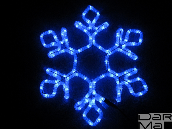 LED-XM(FR)-2D-CK012-B-24'' Снежинка синяя 60.5х52см