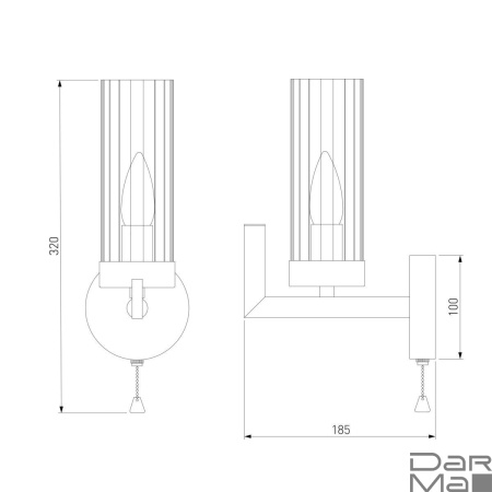 Бра Eurosvet Arganie 60133/1 латунь