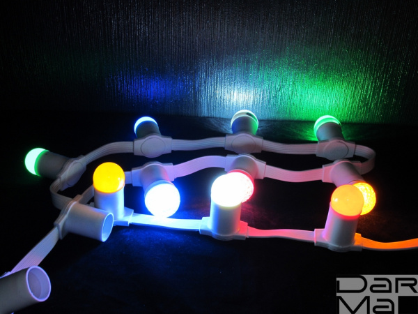 5BLС-E27-165-6-240V,Белт-лайт 5-ти пр. влагозащищ. БЕЛЫЙ