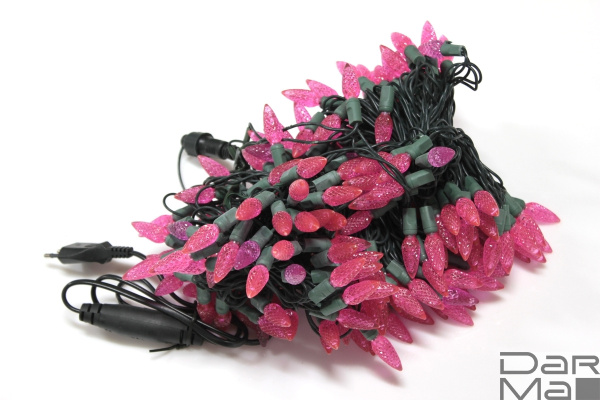 LED-PL-C6-4-G-220V-20-P, 20м, 200-205 светодиодов, розовый