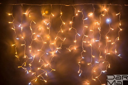 LED-RPL-360-3.6X1.3M-240V-WW+W Flash-холодный белый,  белые теплые светодиоды на прозрачном проводе