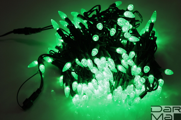 LED-PL-C6-4-G-220V-18-G, 20м, 200-205 светодиодов, зелёный