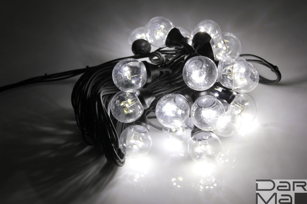 LED-2BLR-2835-50CM-10M-240V-W/BL, Белт-лайт с лампами белый холодный/черный пр.