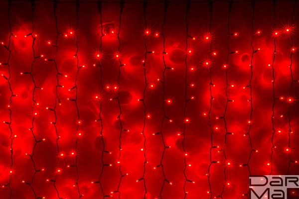 LED- PLS-1920-240V-2*1,5М-R/BL-F (красные светодиоды/черный пр) Flash