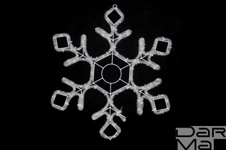 LED-XM(FR)-2D-CK012-B-30'' Снежинка синяя 79х69см