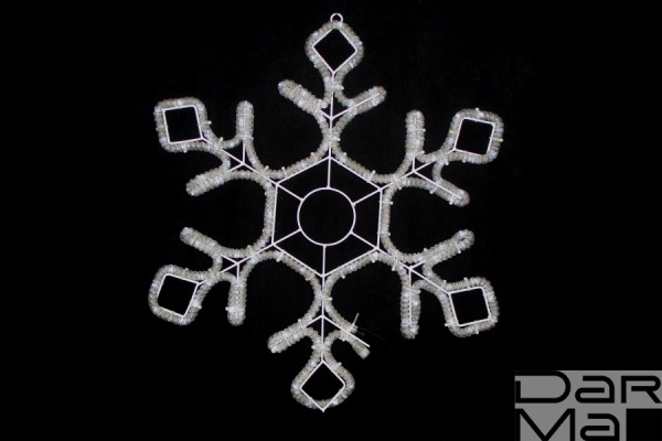 LED-XM(FR)-2D-CK012-B-30'' Снежинка синяя 79х69см
