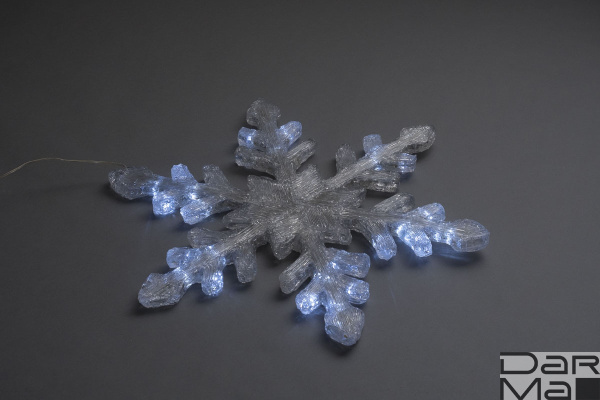 LED-XM(IC)-TR017-24V-W Снежинка Белая 58х58х2,5см с контроллером