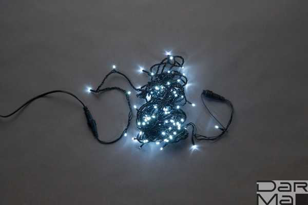 LED-PLS-200-20M-240V-W/BL-F-W/O белая/черный провод/ белый FLASH (без силового шнура)