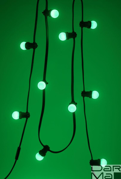 Лампа светодиодная ЭРА E27 1W 3000K зеленая ERAGL45-E27 Б0049574