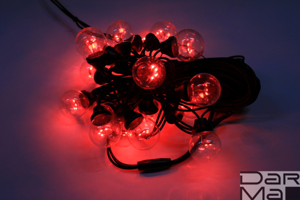 LED-2BLR-2835-50CM-10M-240V-R/BL, Белт-лайт с лампами красный/черный пр.