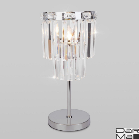 Настольная лампа Eurosvet Elegante 01136/1 хром/прозрачный хрусталь Strotskis