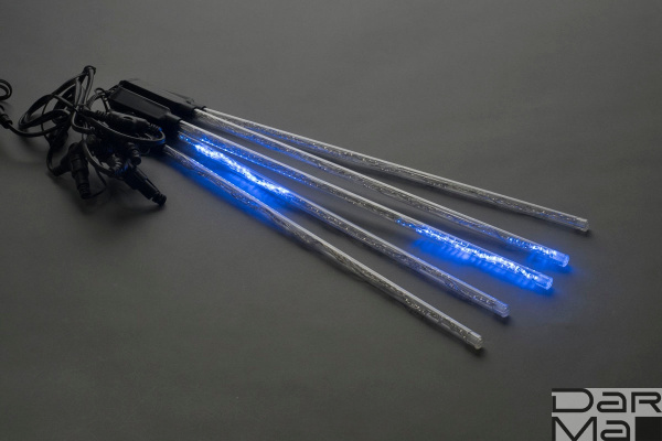 Сосульки Трубки съемные 5шт 0,5М Син. LED-PL-SNOW-320L-5-12V-B