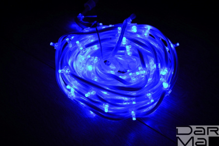 Клип Лайт 100 м Синий LED-KLP-333L прозрачный   провод