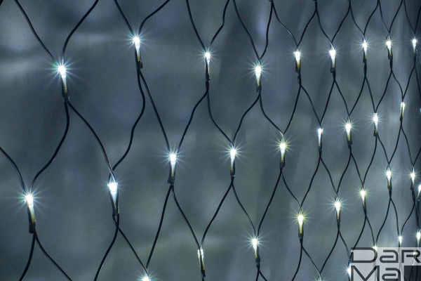 LED-SNL-C-432-2*3M-240V-W/BL БЕЛЫЕ LED на чернoм проводе, с контроллером, соединяемая