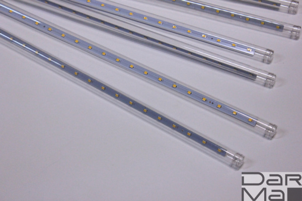 2021 Сосульки Трубки D12mm, 10шт 0,5М Белая теплая LED-PLM-SNOW-540SMD-0.5*4.5M-10-12V-WW не соедин.