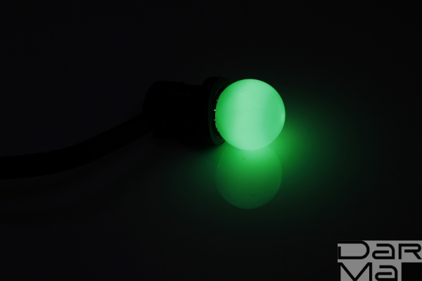 LED G45 0.5W 220-240V Green E27  зеленый новый завод