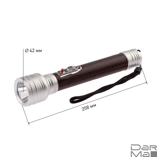 Ручной светодиодный фонарь ЭРА Авиатор от батареек 208х42 280 лм MB-903 Б0046380