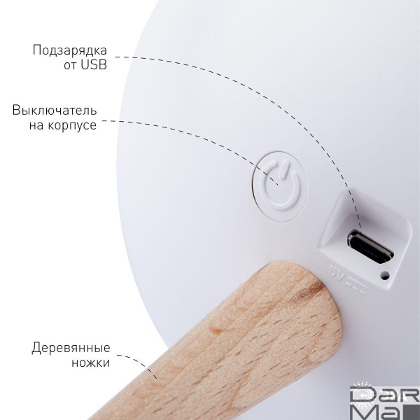 Светильник-ночник ЭРА Котик белый NLED-467-1W-W Б0052814