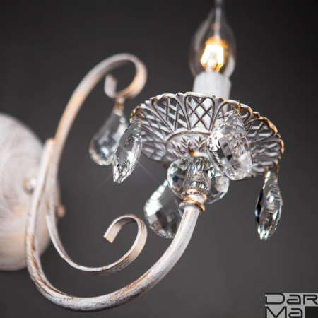 Бра Eurosvet 3305/1 белый с золотом/прозрачный хрусталь Strotskis