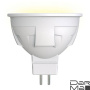 Лампа светодиодная диммируемая Uniel GU5.3 6W 3000K матовая LED-JCDR 6W/WW/GU5.3/FR/DIM PLP01WH UL-00003991