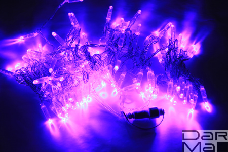 LED-PLS-100-10M-24V-V/C-W/O, VIOLET(фиолетовая)/прозр.пров соед (без сил.шнура) С КОЛПАЧКОМ NEW 2021