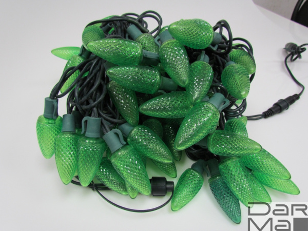 LED-PL-C9-8-G-220V-18-G, 20м, 96 LED, зелёный