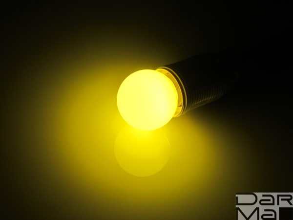 LED G45 220V-240V Yellow, жёлтый