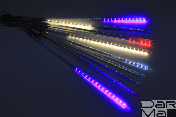 2021 Сосульки Трубки D12mm,10шт 0,5М Мульти (R/G/Y/B) LED-PLM-SNOW-540SMD-0.5*4.5M-10-12V-M  не соед